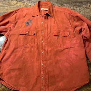 Vintage Sunbelt Denim Ombré button down‎ with horse details by Alchemy XL